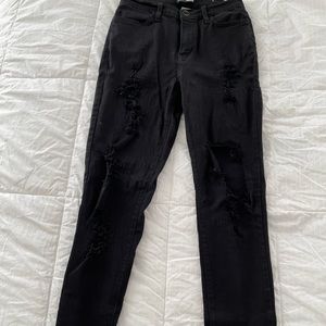 Black high waisted jeans